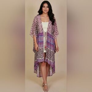 Earthbound Bohemian Multicolor Kimono Duster
